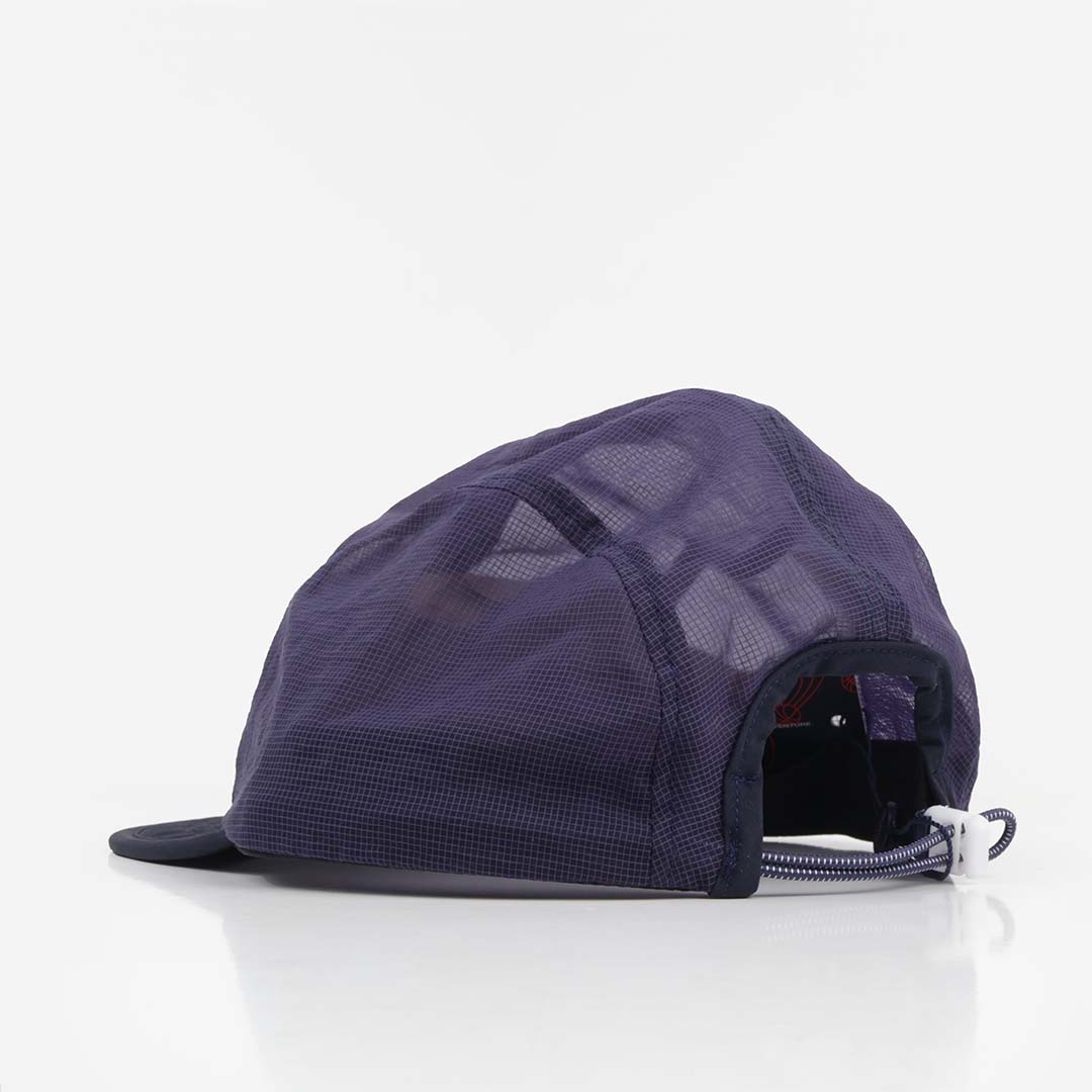 Peakwork Scramble Packable Running Cap, Navy Mesh, Detail Shot 3