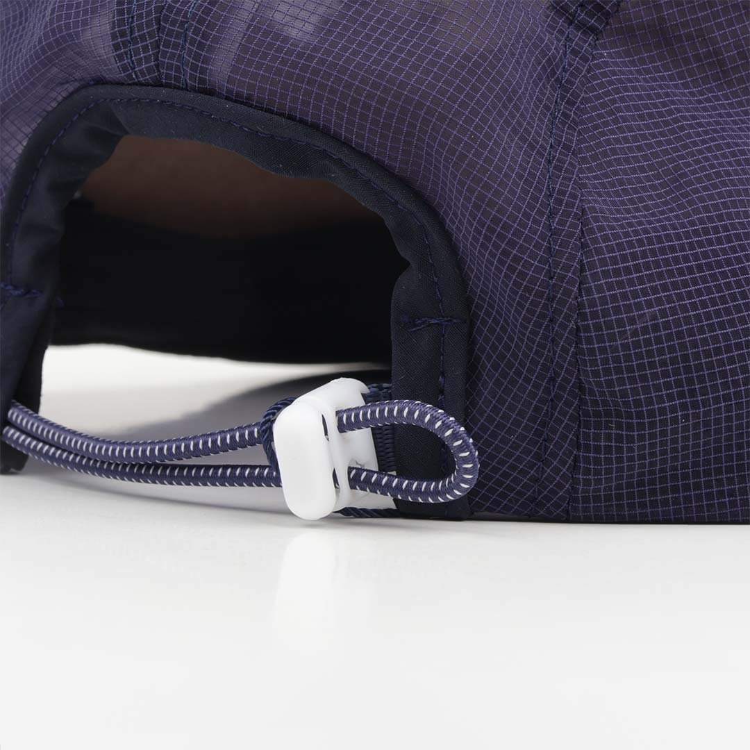 Peakwork Scramble Packable Running Cap, Navy Mesh, Detail Shot 4
