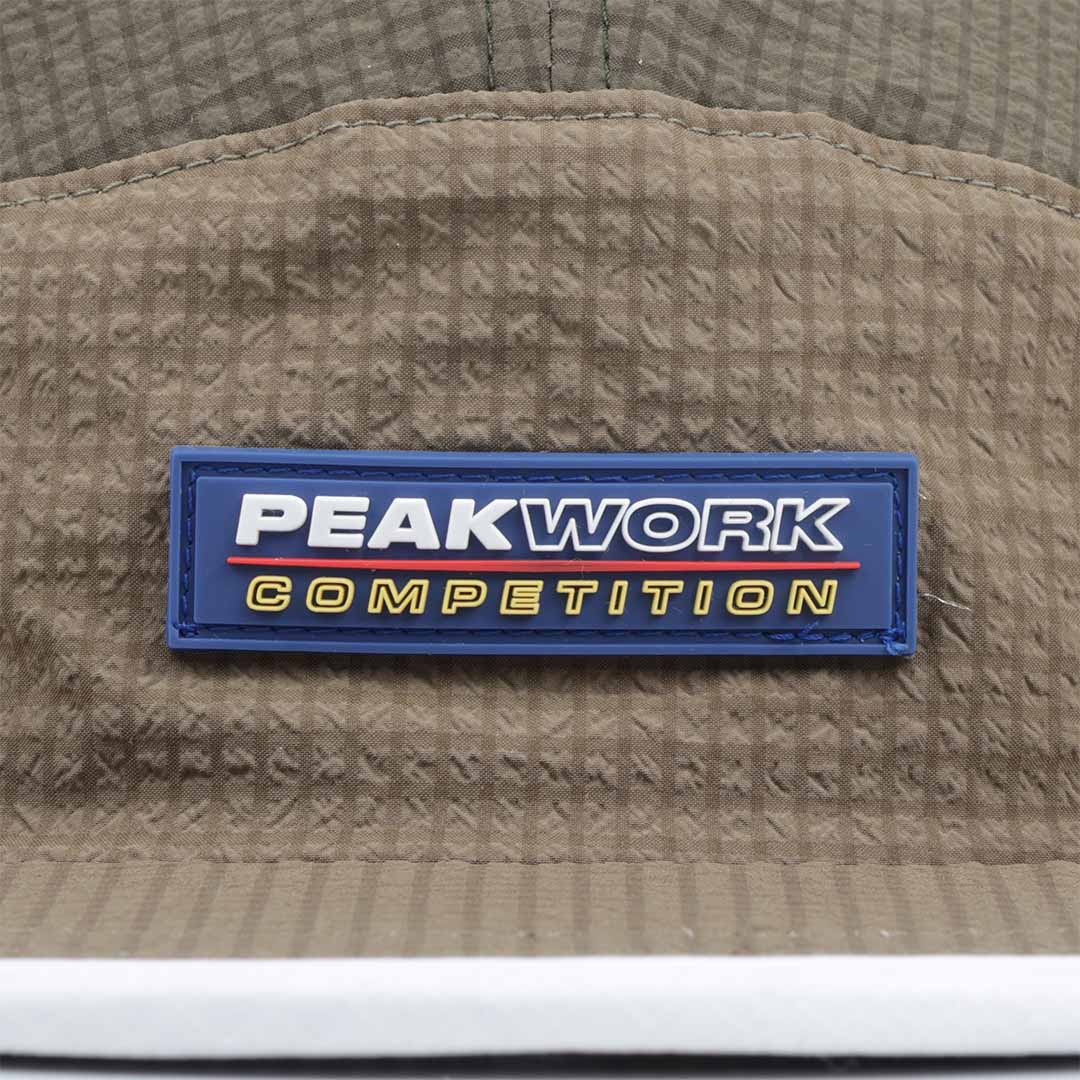 Peakwork Wrench Athletic Cap, Yellow Army Seersucker, Detail Shot 2