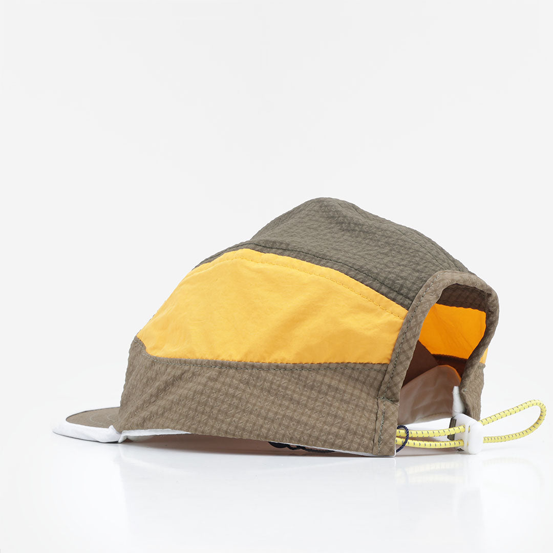 Peakwork Wrench Athletic Cap, Yellow Army Seersucker, Detail Shot 3