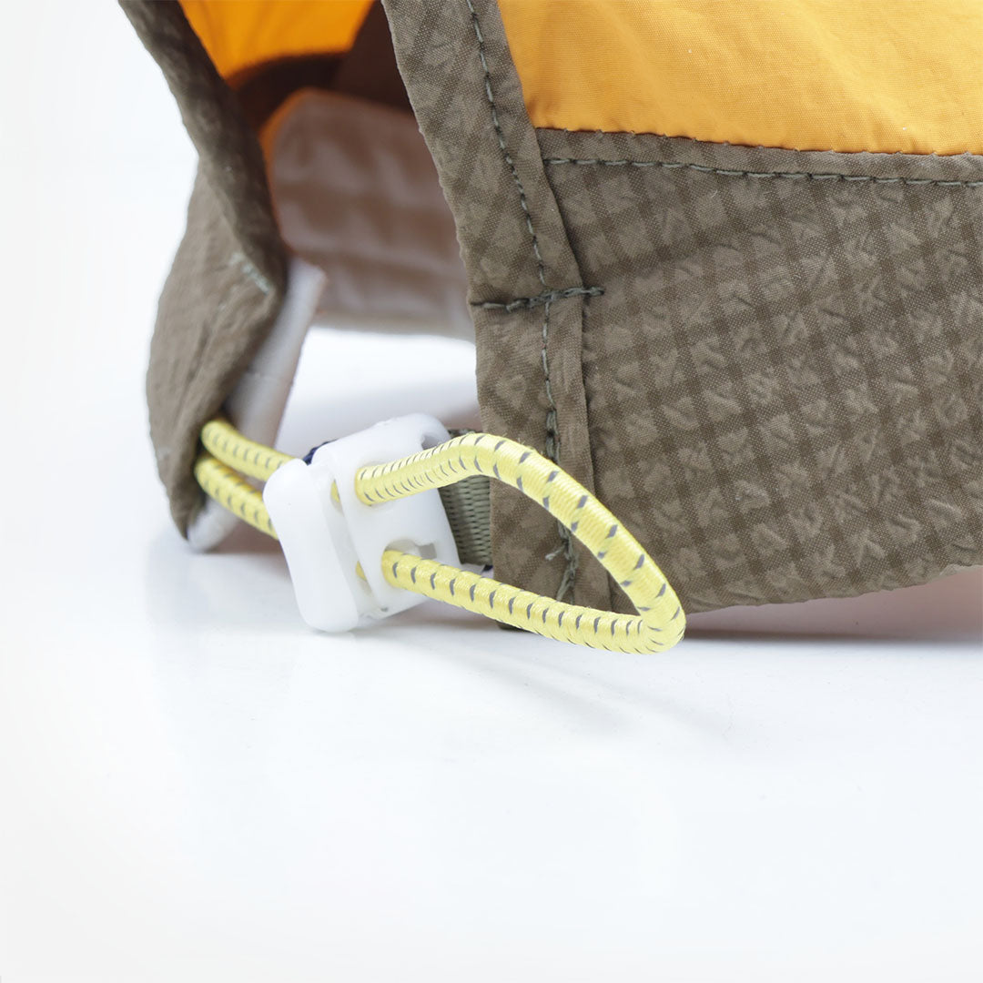 Peakwork Wrench Athletic Cap, Yellow Army Seersucker, Detail Shot 4