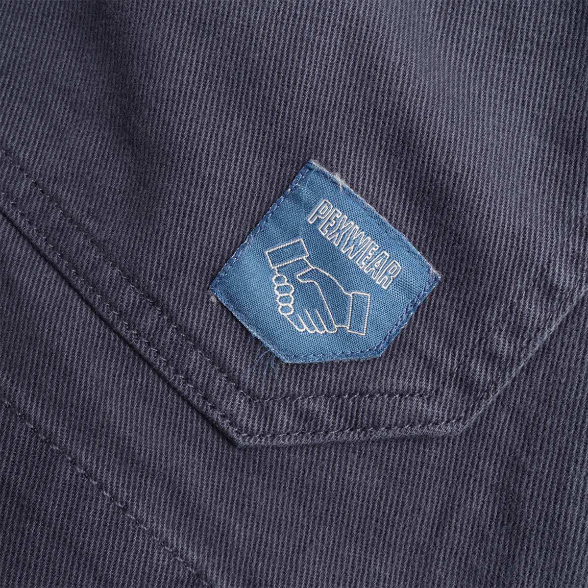 Pexwear Tradesman Jacket in Blue Twill — styled on model in a workwear setting, Urban Industry