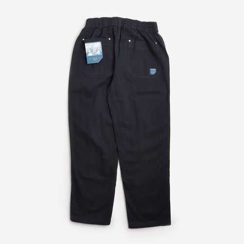 Pexwear Chefs Trousers in Deep Navy Twill — back view showing rear pockets and seat construction