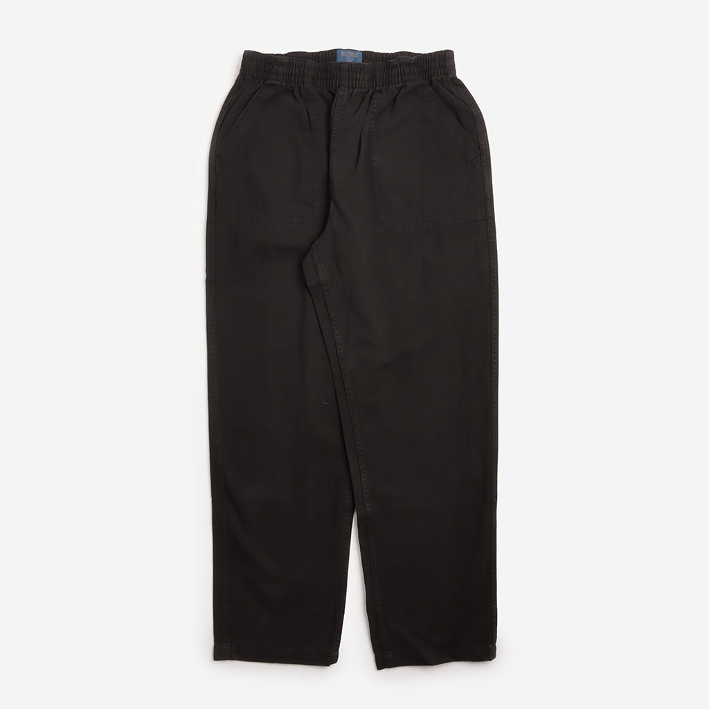 Pexwear Chefs Trousers in Black Twill — front view on white background, Urban Industry