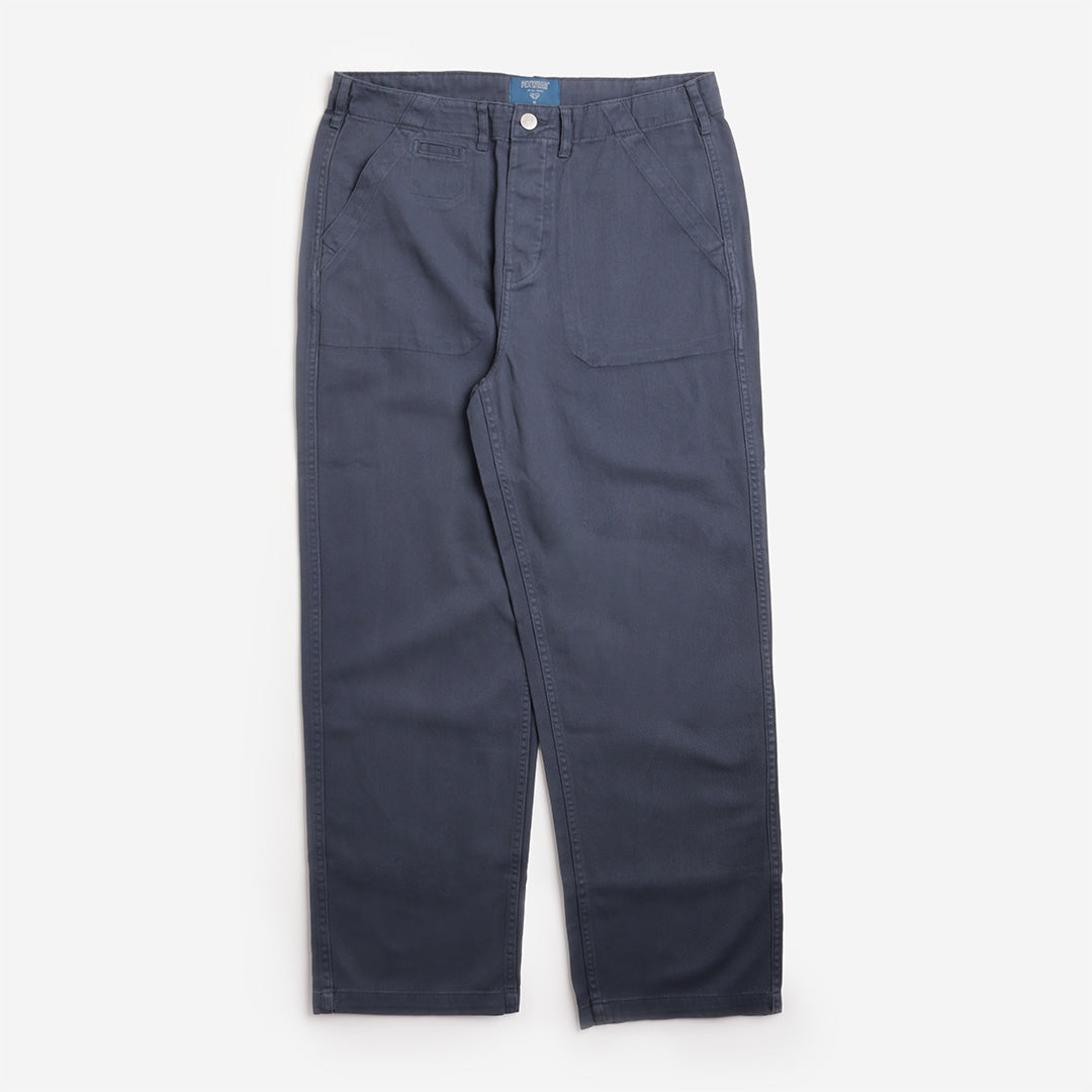 Pexwear Stewards Trousers in Blue Twill — front view on white background, Urban Industry