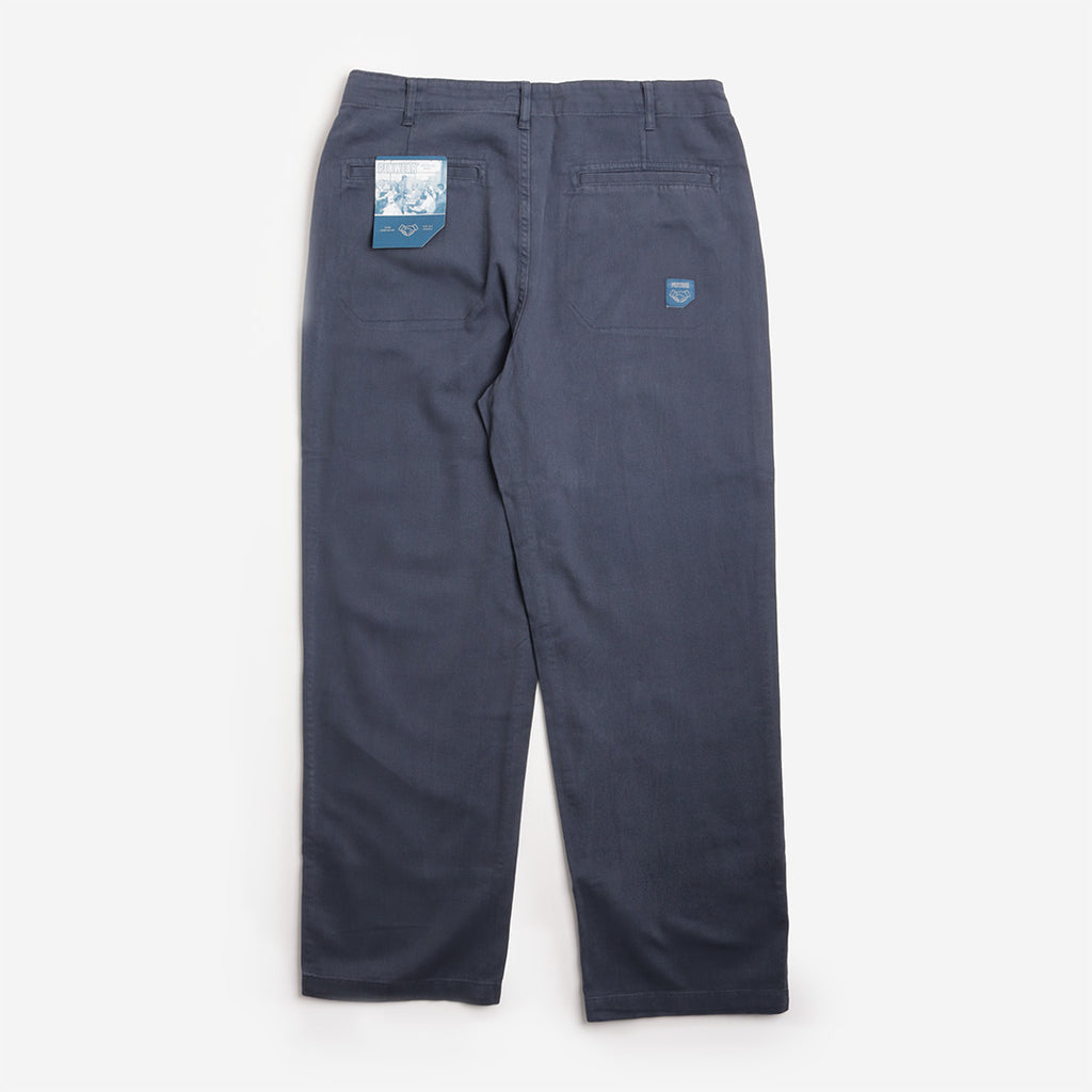 Pexwear Stewards Trousers in Blue Twill — back view showing rear pockets and seat construction