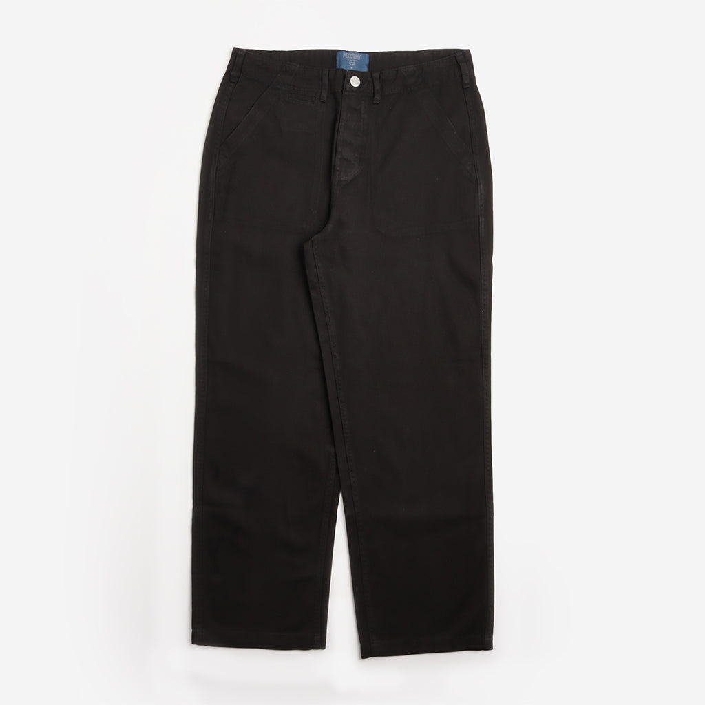 Pexwear Stewards Trousers in Black Twill — front view on white background, Urban Industry