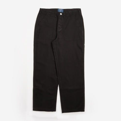 Pexwear Stewards Trousers in Black Twill — front view on white background, Urban Industry