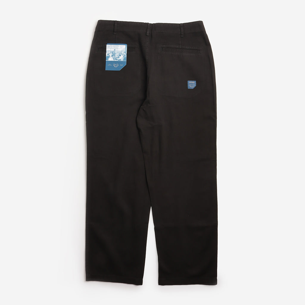 Pexwear Stewards Trousers in Black Twill — back view showing rear pockets and seat construction