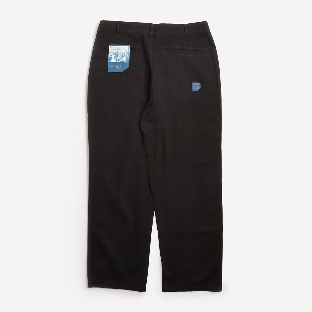Pexwear Stewards Trousers in Black Twill — back view showing rear pockets and seat construction