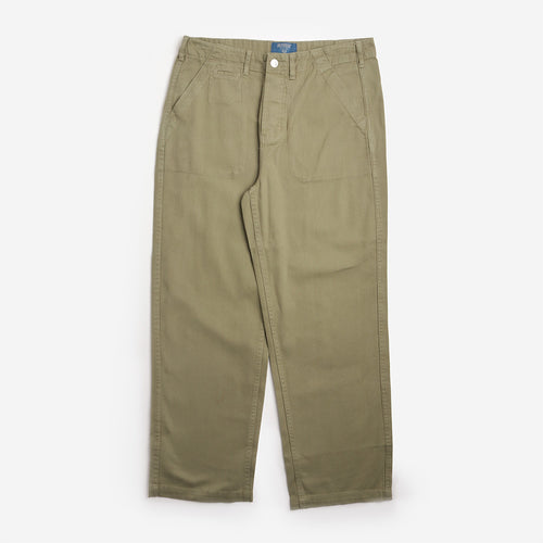 Pexwear Stewards Trousers in Khaki Twill — front view on white background, Urban Industry