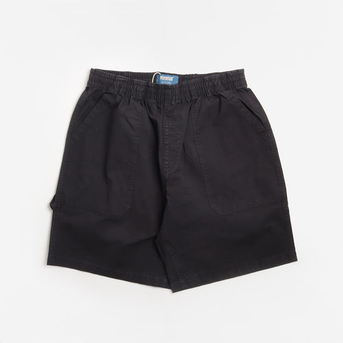Pexwear Tradesman Shorts in Blue Black Ripstop — front view on white background, Urban Industry