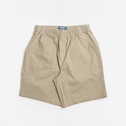 Pexwear Tradesman Shorts in Faun Green Ripstop — front view on white background, Urban Industry