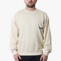 Pompeii Logo Crewneck Sweatshirt, Cream, Detail Shot 1