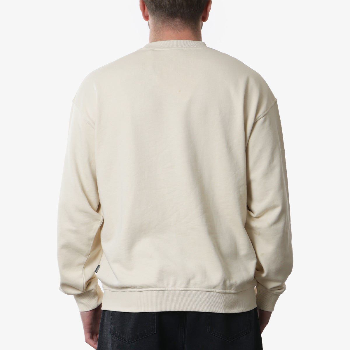 Pompeii Logo Crewneck Sweatshirt, Cream, Detail Shot 3