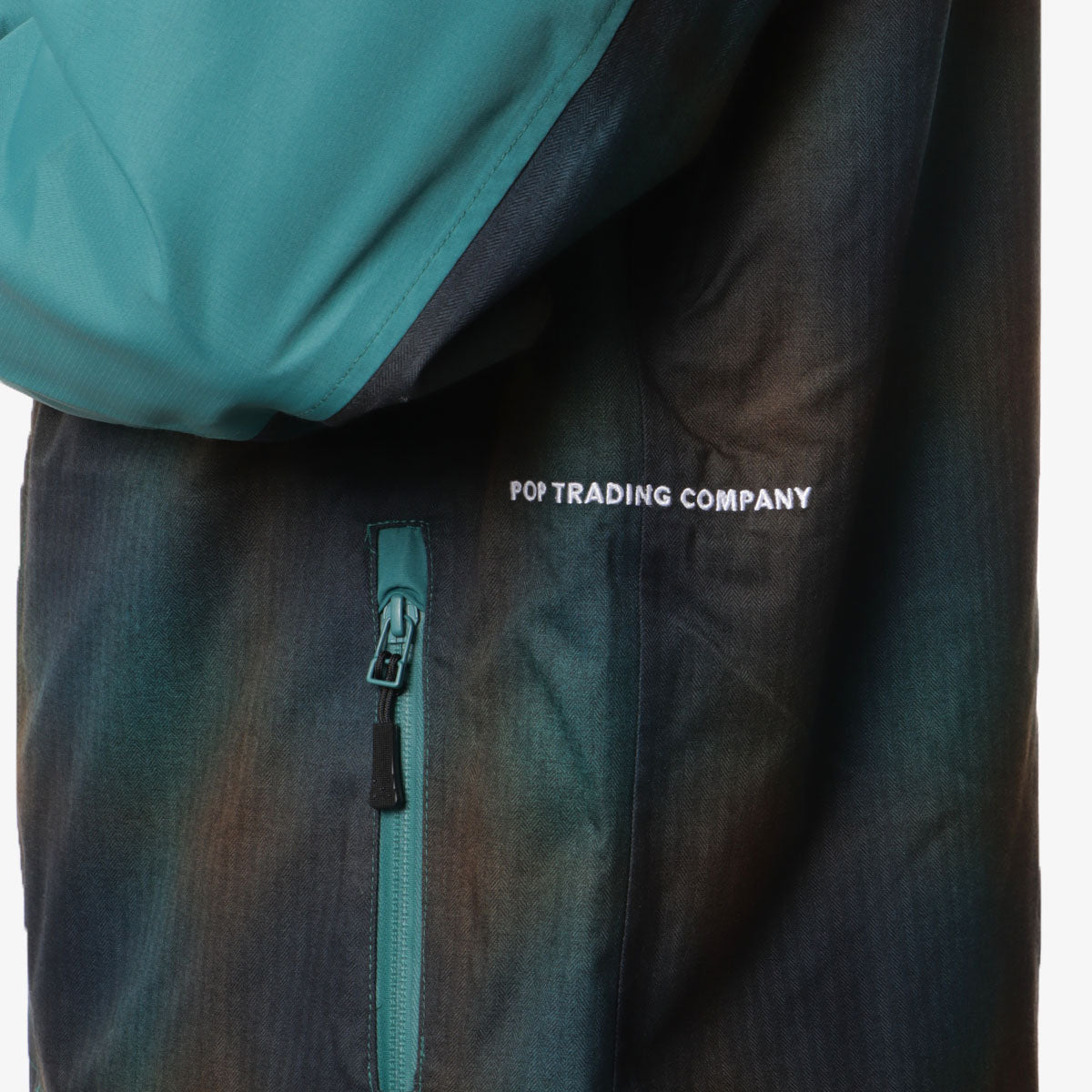 Pop Trading Company Big Pocket Hooded Jacket, Bayberry, Detail Shot 3