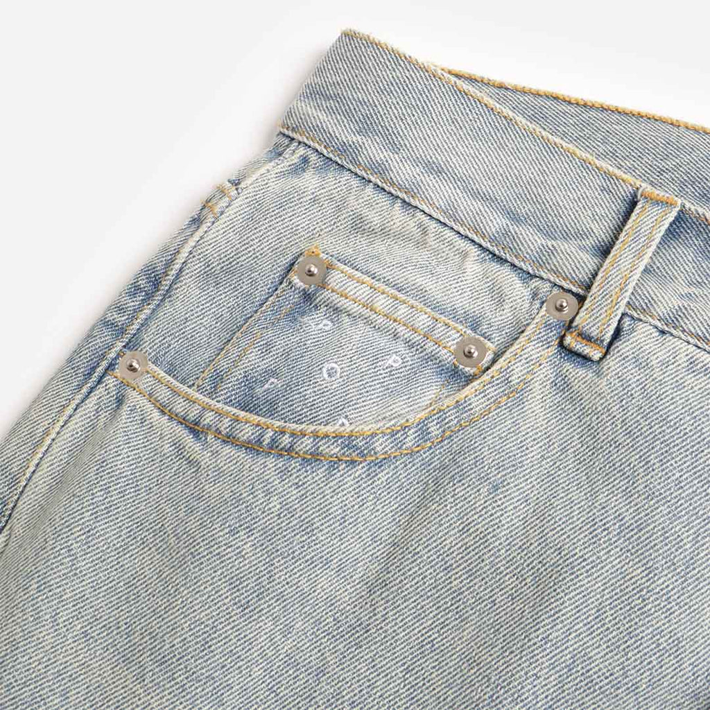Pop Trading Company Drs Pant, Washed Denim, Detail Shot 3