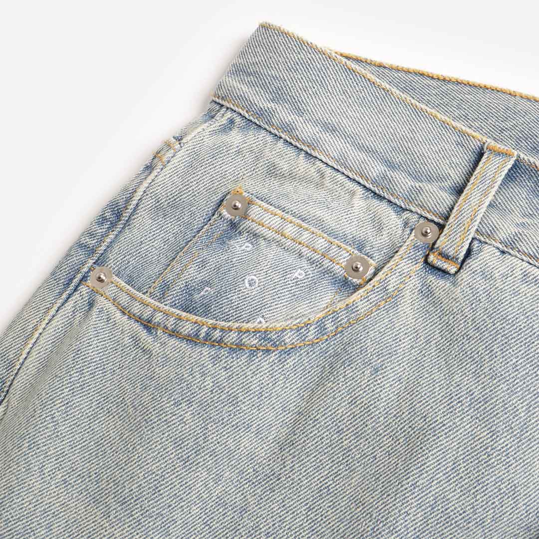 Pop Trading Company Drs Pant, Washed Denim, Detail Shot 3