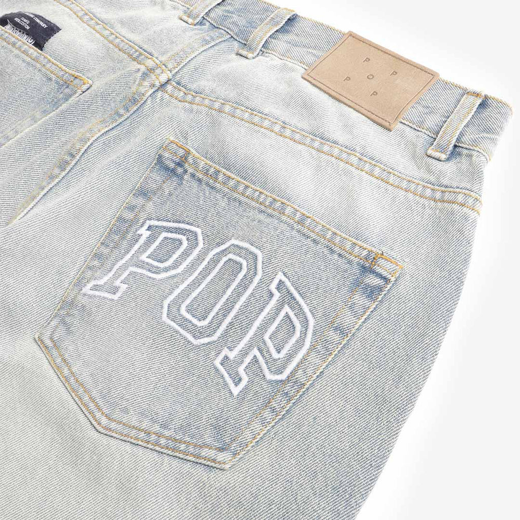 Pop Trading Company Drs Pant, Washed Denim, Detail Shot 5