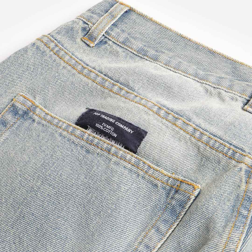 Pop Trading Company Drs Pant, Washed Denim, Detail Shot 6