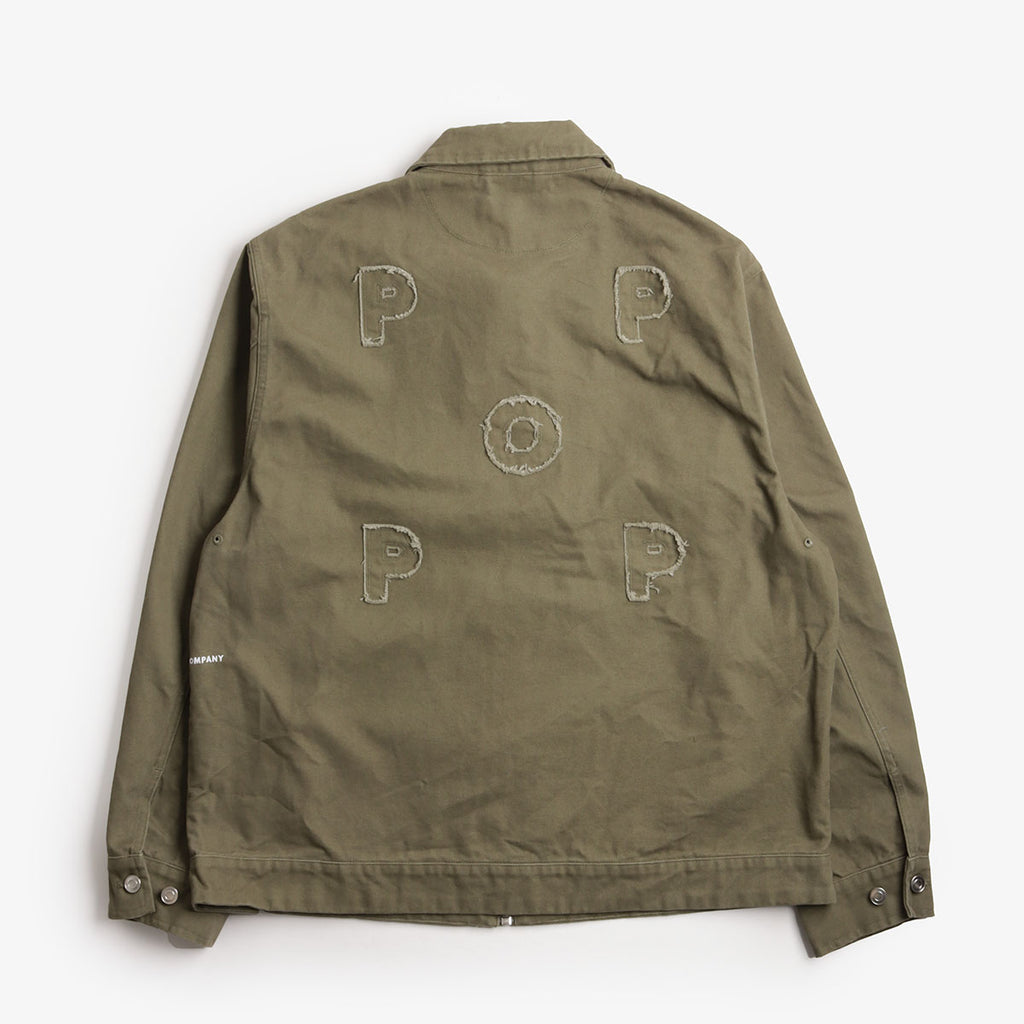 Pop Trading Company Full Zip Jacket, Four Leaf Clover, Detail Shot 4