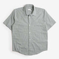 Pop Trading Company Gingham Shirt, Green White, Detail Shot 1