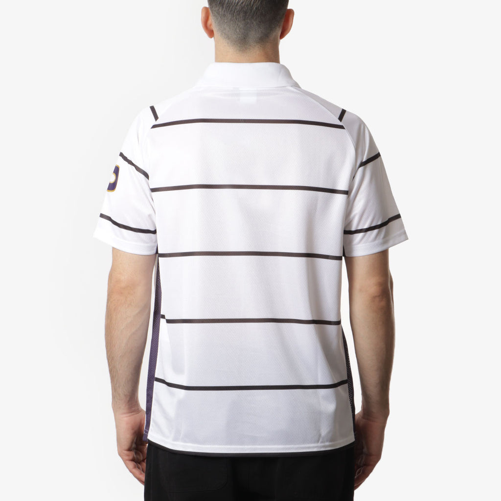 Pop Trading Company Striped Sportif Shirt, White, Detail Shot 3