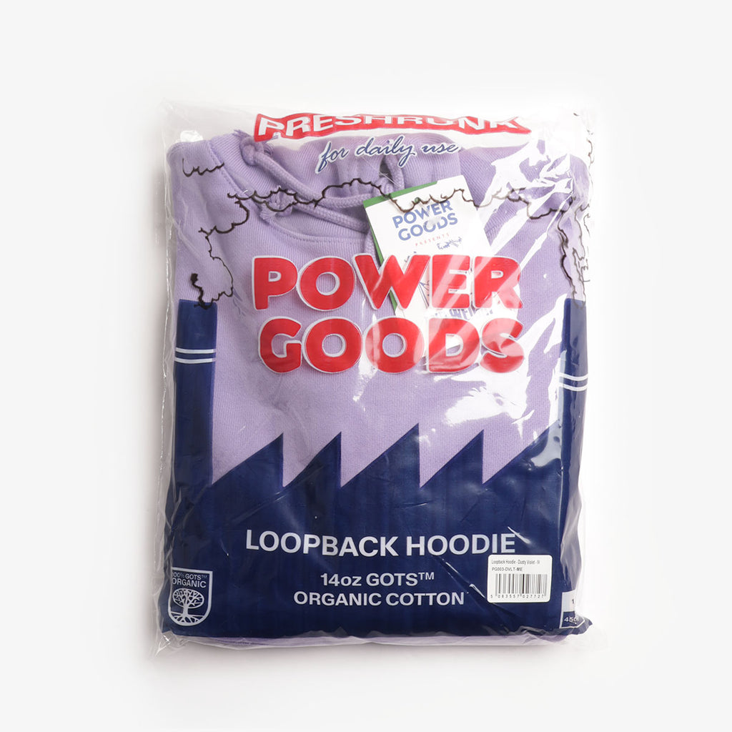 Power Goods Loopback Hoodie, Dusty Violet, Detail Shot 5