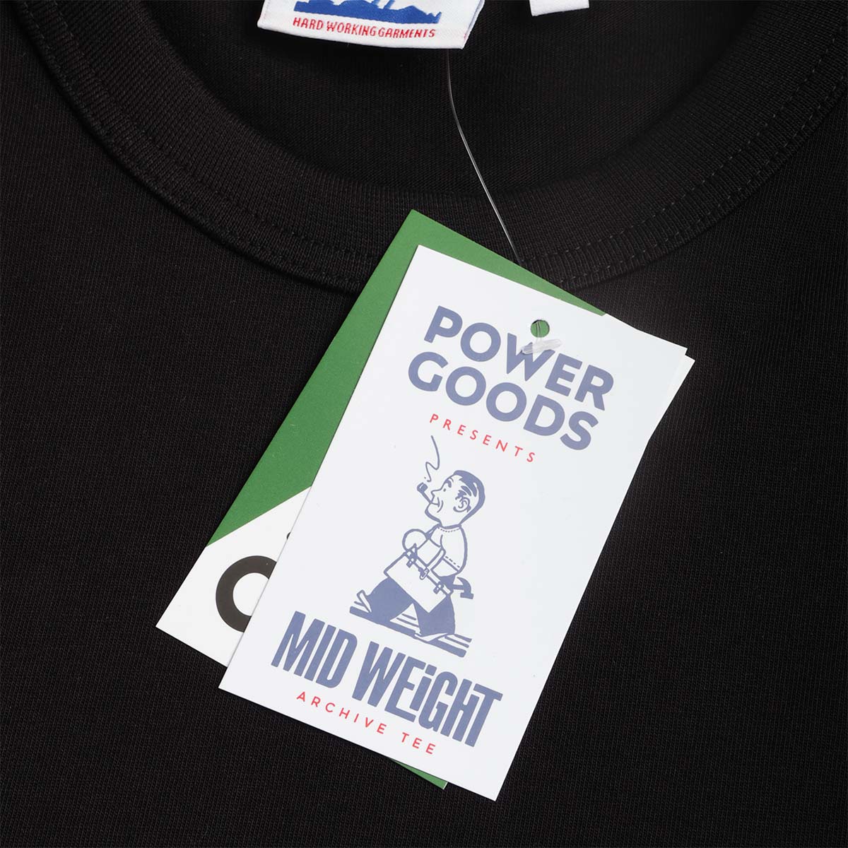 main Power Goods Archive T-Shirt, Black, Detail Shot 3