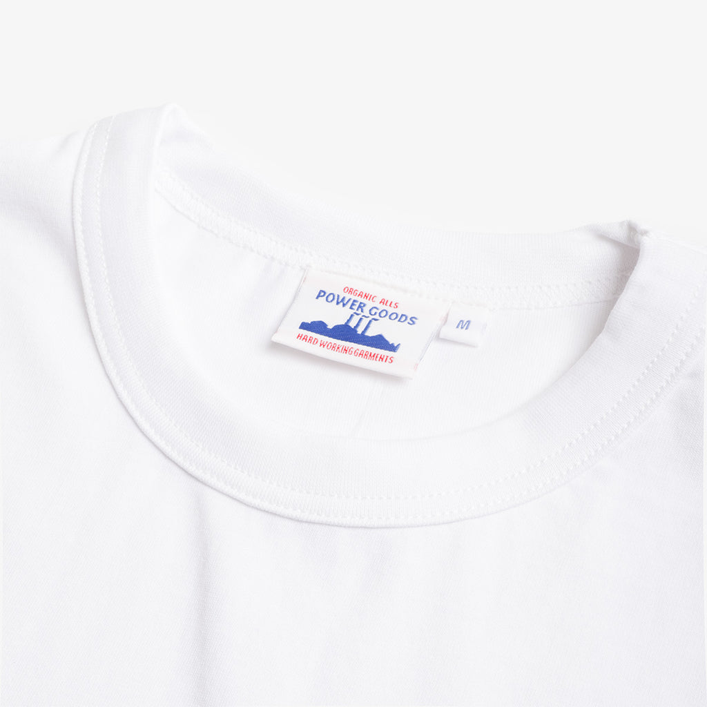 Power Goods Archive T-Shirt, White, Detail Shot 2