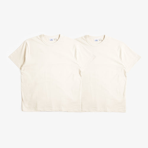 Power Goods Archive Two Pack Tee in Putty, both tees