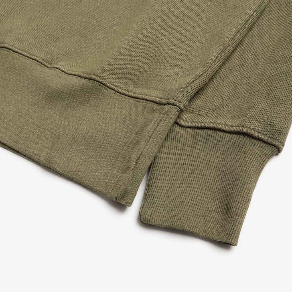 Power Goods Loopback Crewneck Sweatshirt, Olive, Detail Shot 3