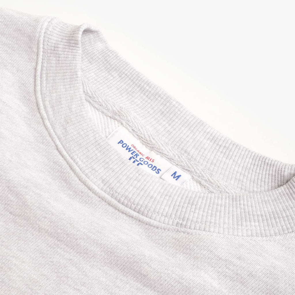 Power Goods Loopback Crewneck Sweatshirt, Ash, Detail Shot 3