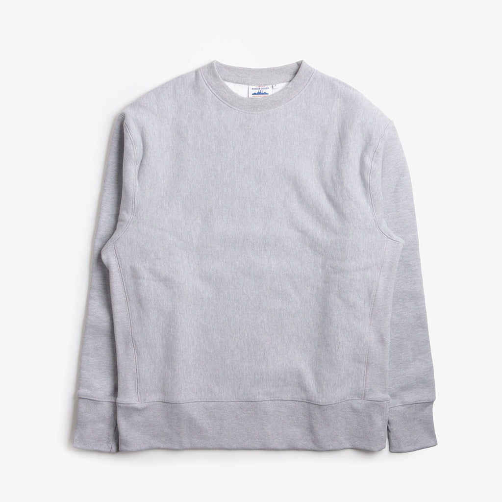 Power Goods Super Weight Crewneck Sweatshirt, Heather Grey, Detail Shot 1
