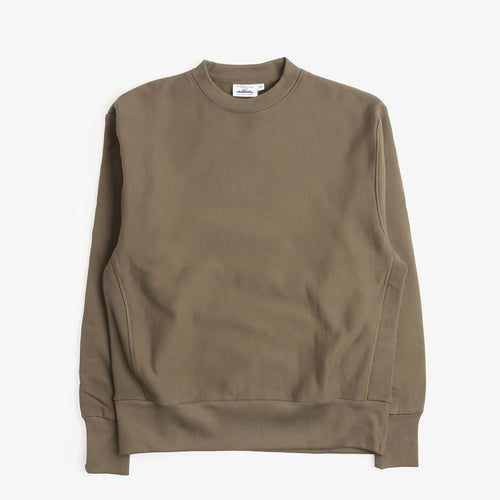 Power Goods Super Weight Crewneck in Dark Olive, front view