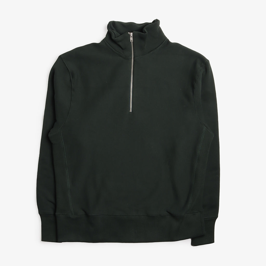 Power Goods Super Weight Quarter Zip, Forest Green, Detail Shot 1