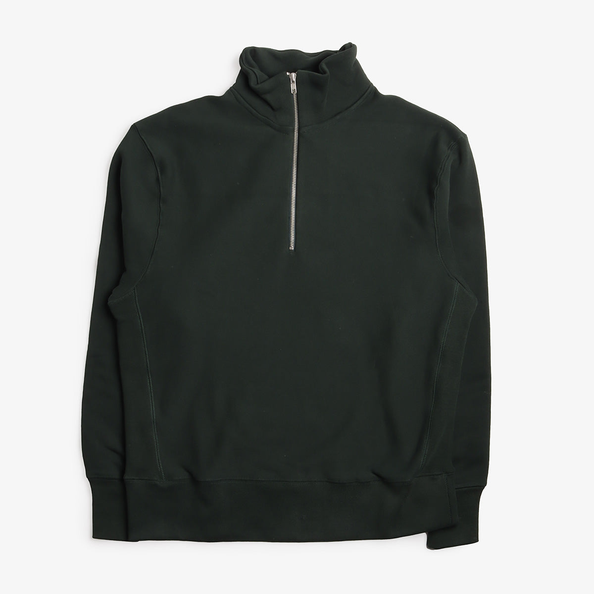Power Goods Super Weight Quarter Zip, Forest Green, Detail Shot 1