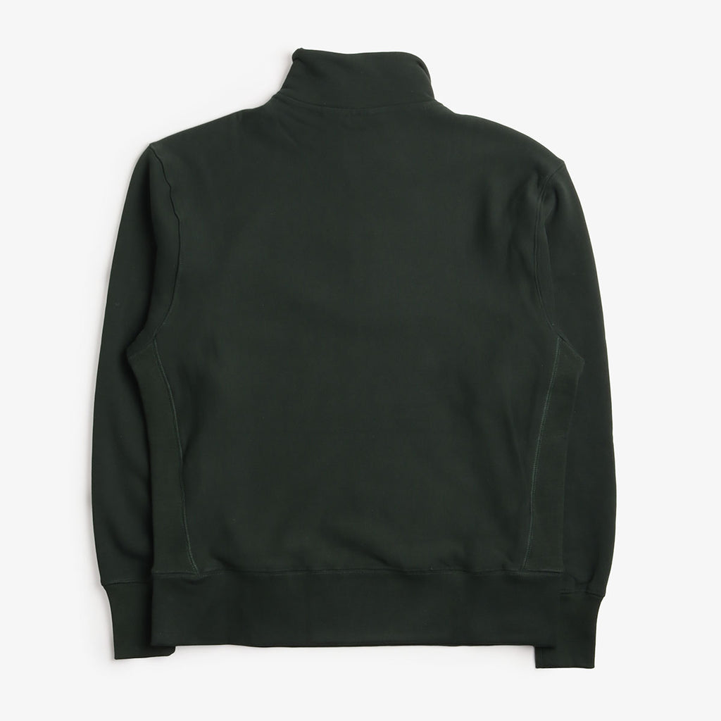 Power Goods Super Weight Quarter Zip, Forest Green, Detail Shot 4