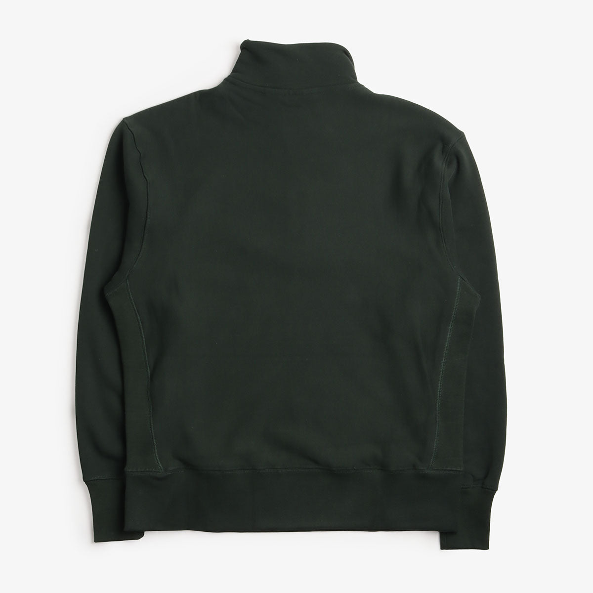 Power Goods Super Weight Quarter Zip, Forest Green, Detail Shot 4