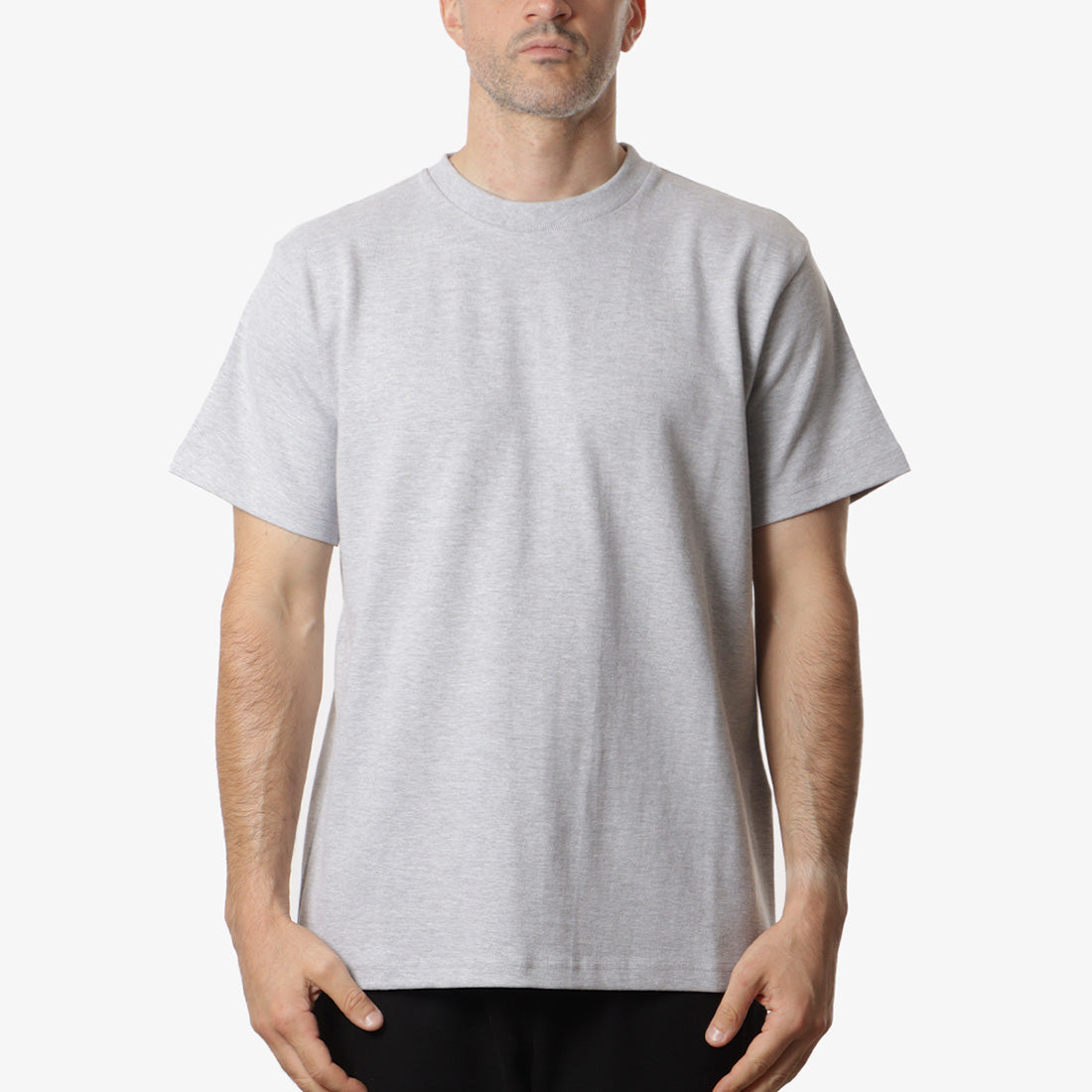 Power Goods Super Weight T-Shirt, Heather Grey, Detail Shot 2