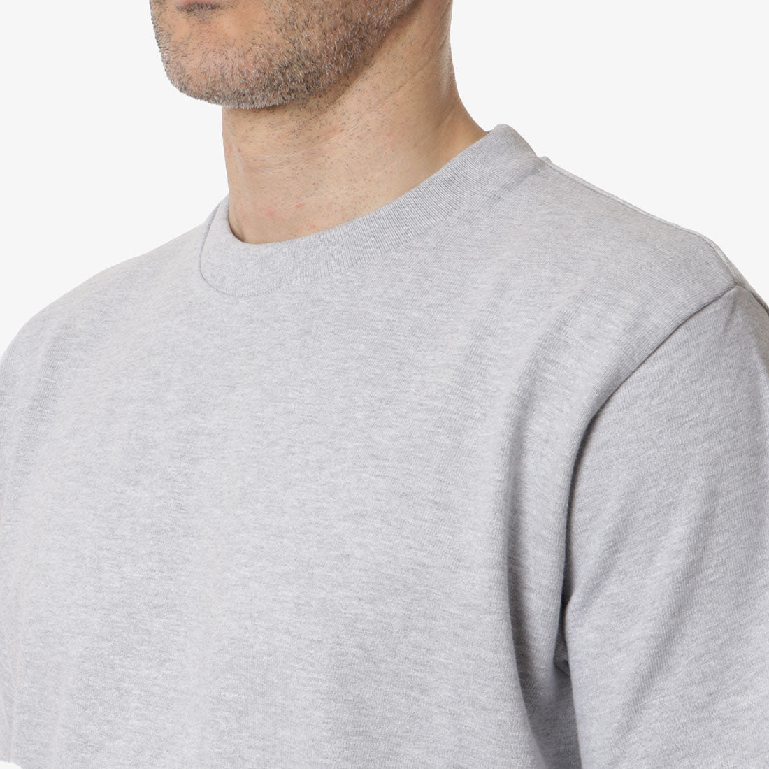 Power Goods Super Weight T-Shirt, Heather Grey, Detail Shot 3