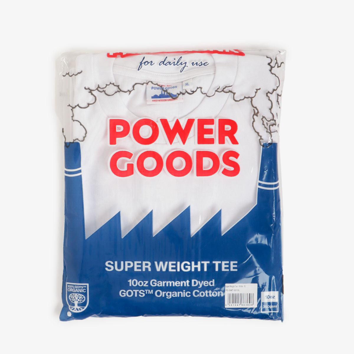 Power Goods Super Weight T-Shirt, White, Detail Shot 1