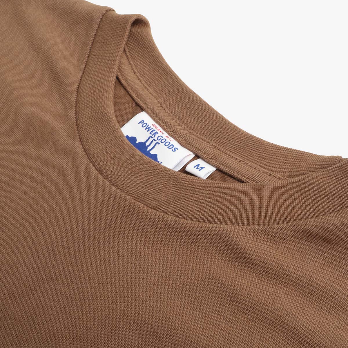 Power Goods Super Weight T-Shirt, Brown, Detail Shot 2
