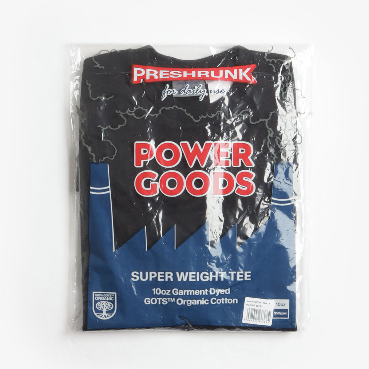 Power Goods Super Weight T-Shirt, Black, Detail Shot 1
