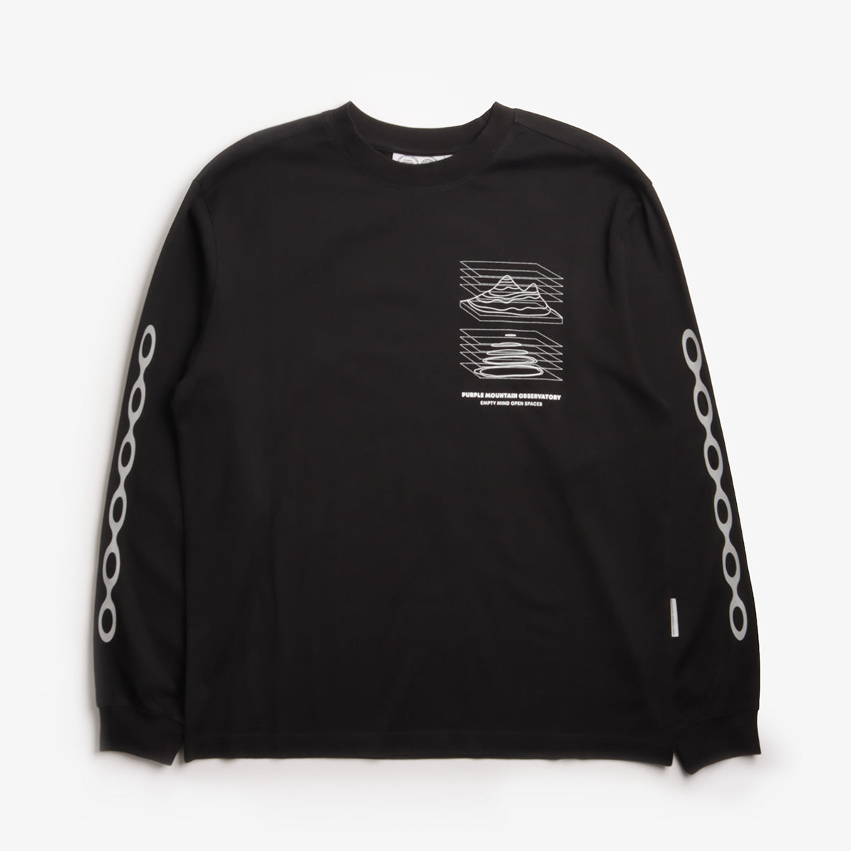 main Purple Mountain Observartory Map Projection T-Shirt, Black, Detail Shot 1