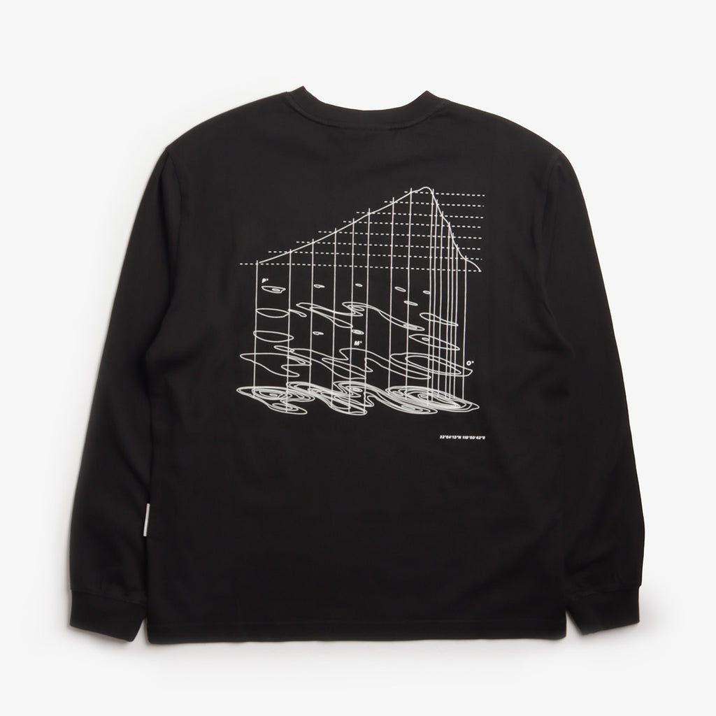 Purple Mountain Observartory Map Projection T-Shirt, Black, Detail Shot 2