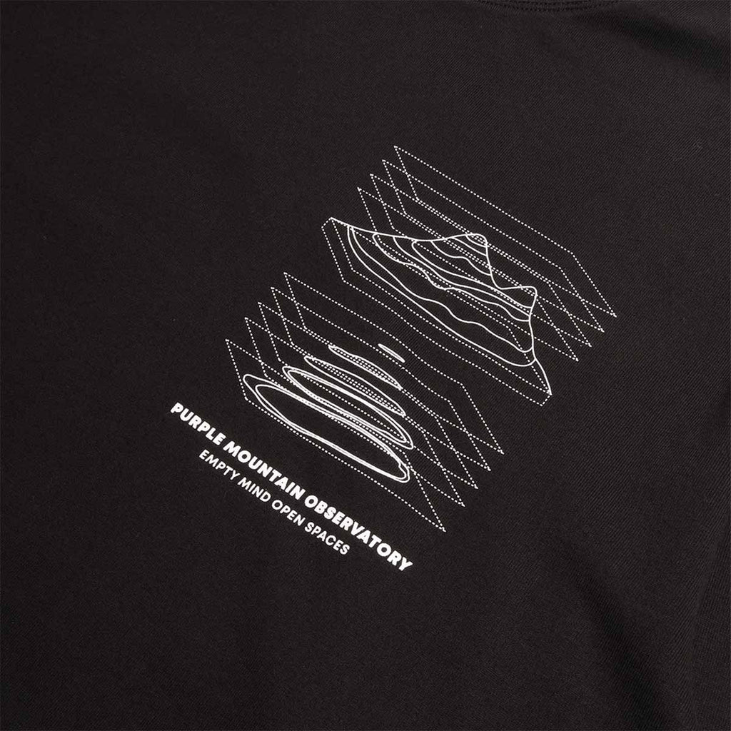 Purple Mountain Observartory Map Projection T-Shirt, Black, Detail Shot 3