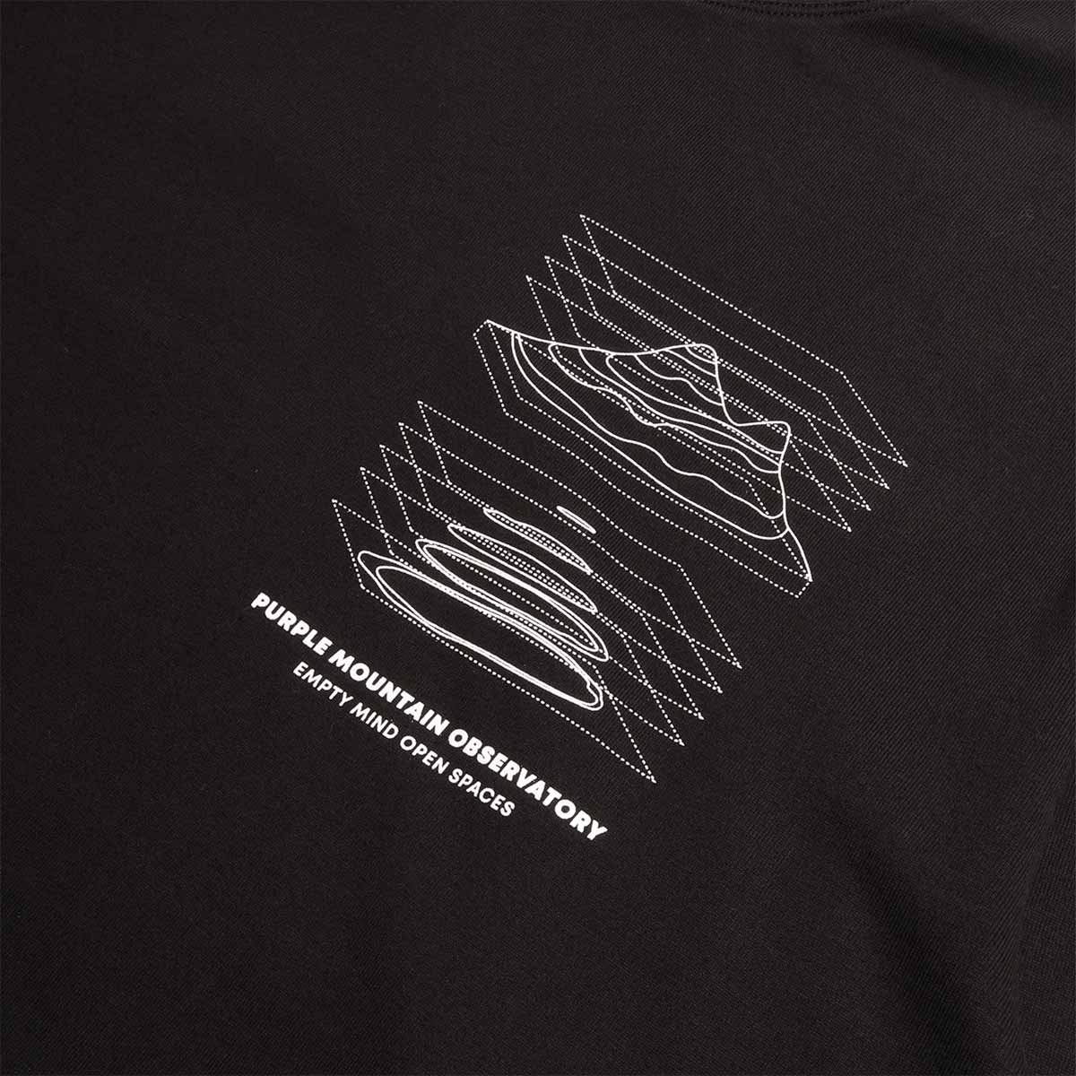 main Purple Mountain Observartory Map Projection T-Shirt, Black, Detail Shot 3