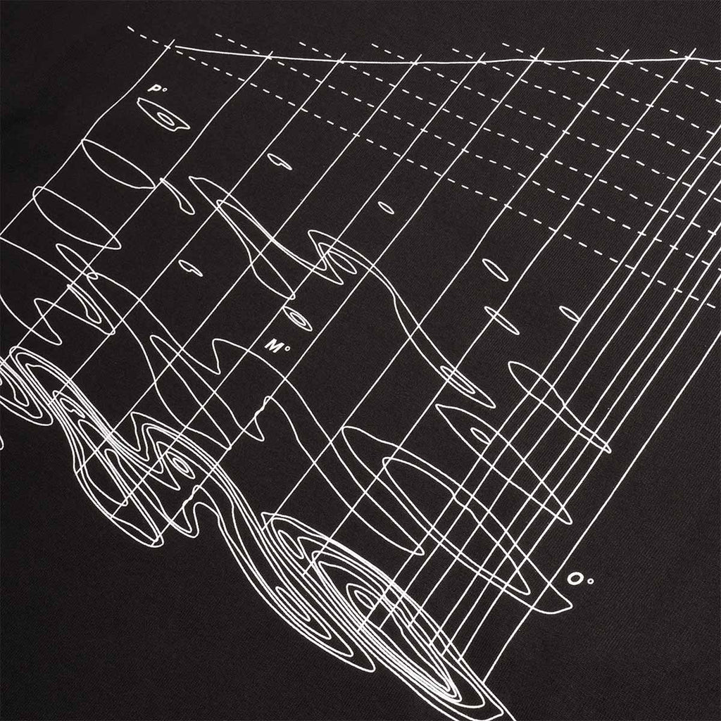 Purple Mountain Observartory Map Projection T-Shirt, Black, Detail Shot 5