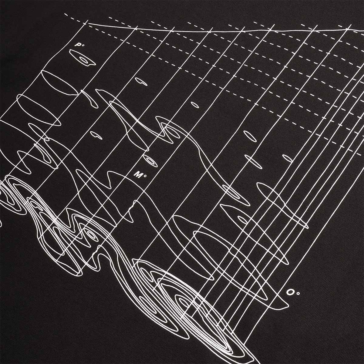 Purple Mountain Observartory Map Projection T-Shirt, Black, Detail Shot 5